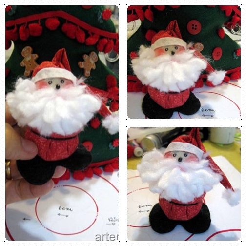 enfeites para jardim passo a passo:Dicas de Artesanatos: Papai noel de fuxico – passo a passo enfeites para jardim passo a passo:Dicas de Artesanatos: Papai noel de fuxico – passo a passo