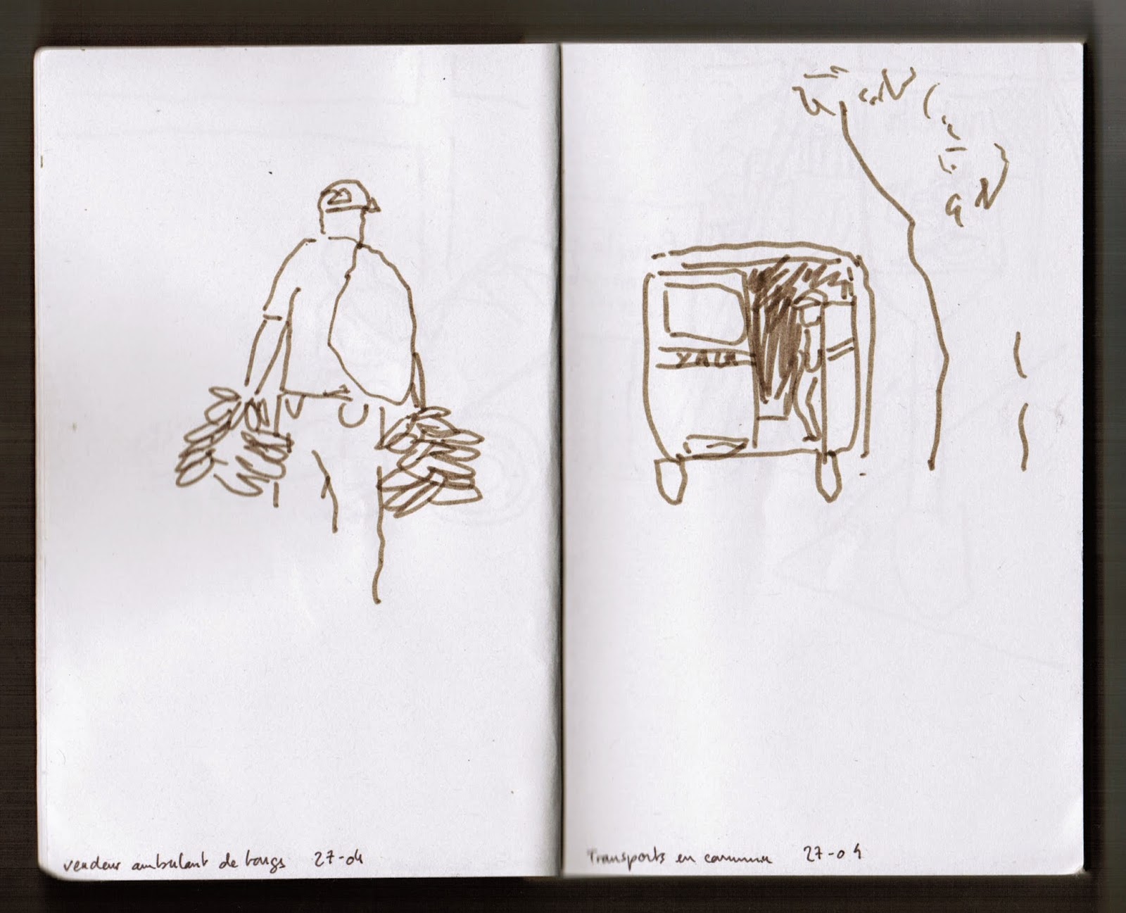 carnet de voyage feutre Afrique Sénégal Dakar
