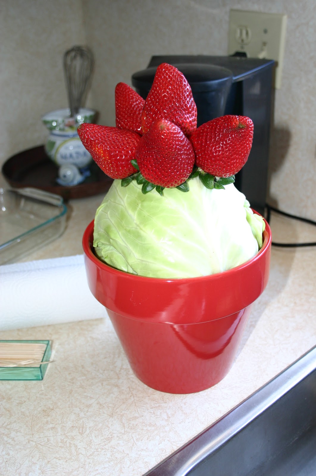 Make Healthy Fun! Strawberry Topiary Centerpiece