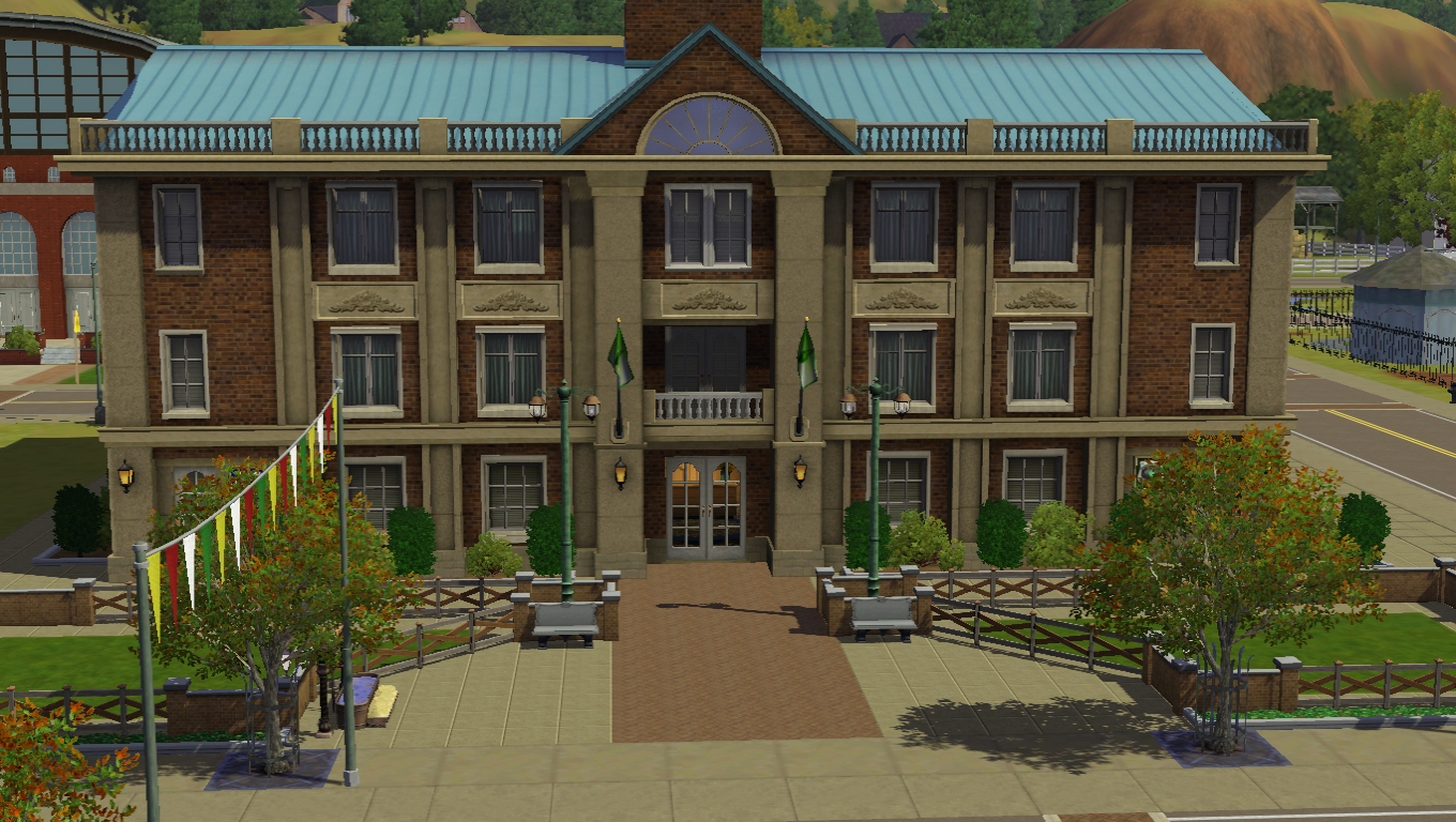 Sims 3 Community Lots Compendium Sims 3 City Hall, Police Station