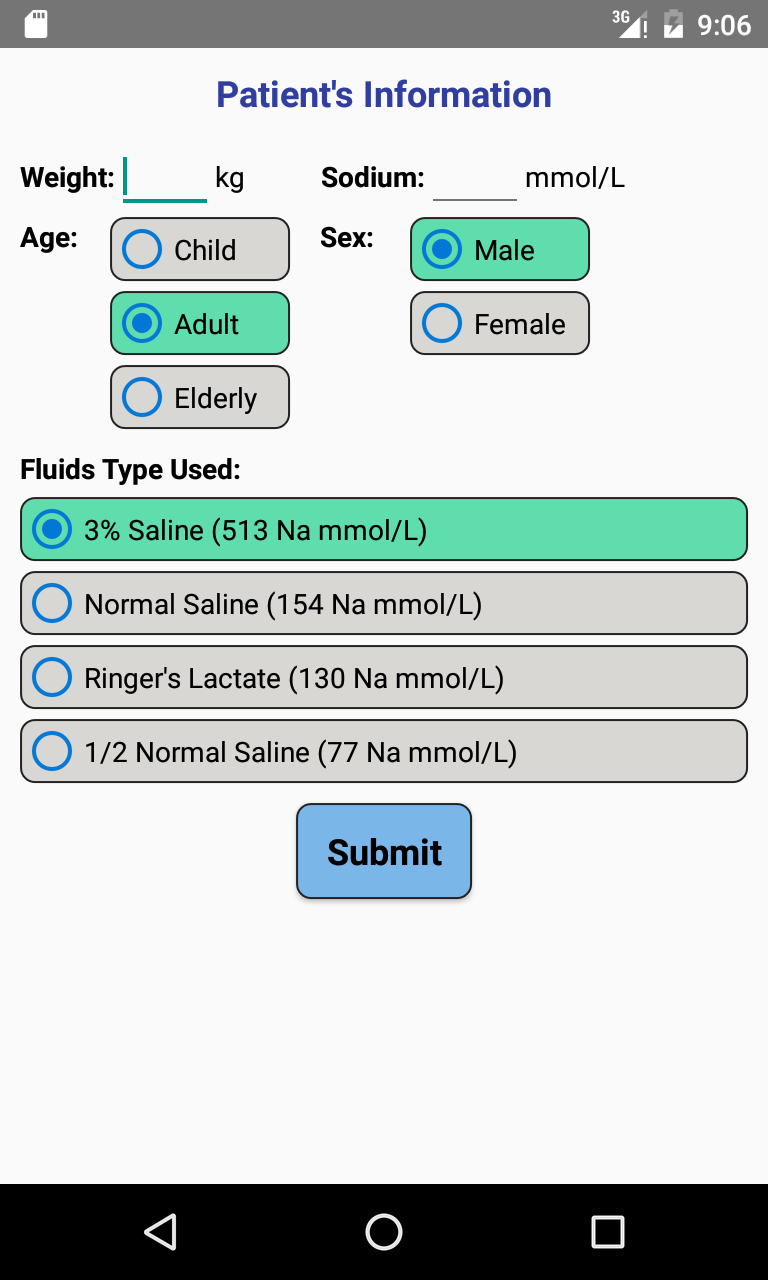 Hyponatremia Correction Rate iMedical Apps