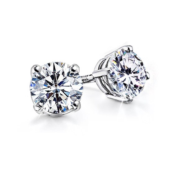 SHE FASHION CLUB Screw Back Diamond Earrings