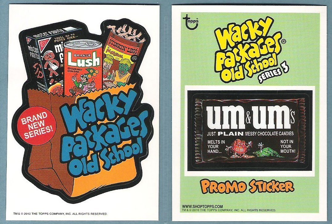 33 stickers plus 9 Checklist cartes Wacky paquets Old School série 1 Set
