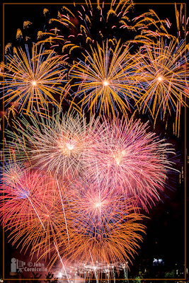 Fireworks over Lake Union in Seattle