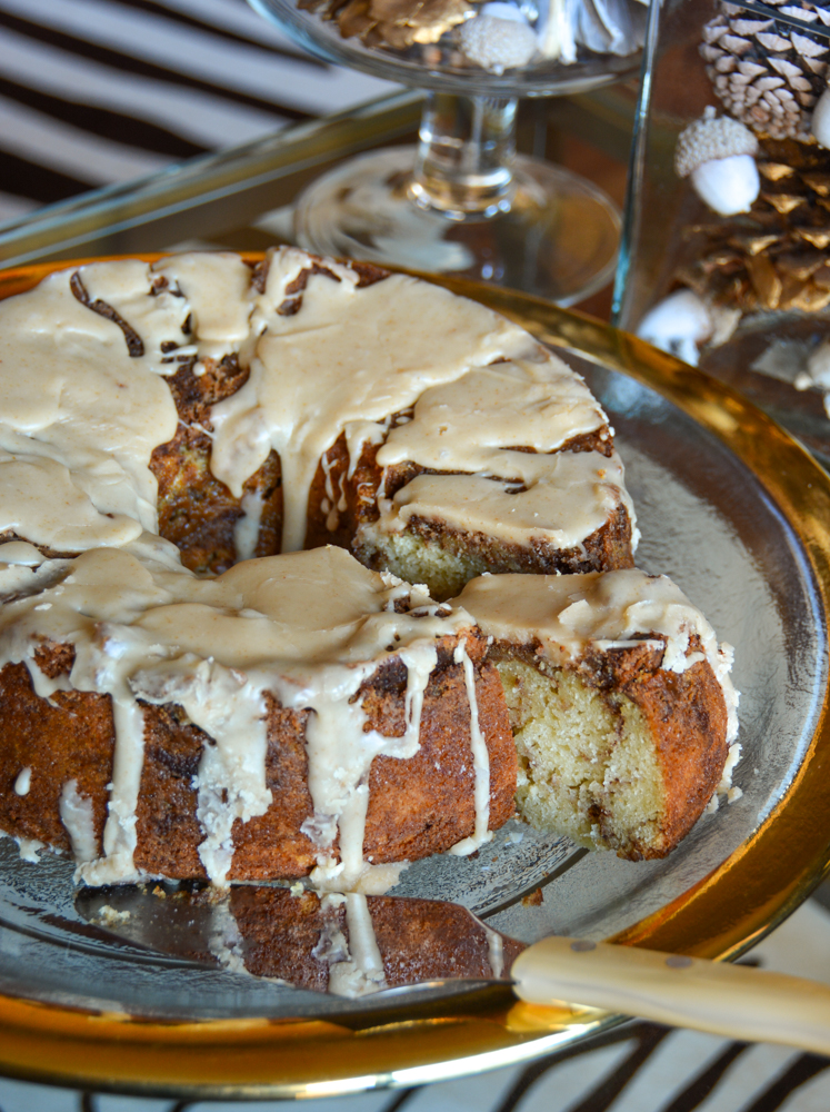 Aesthetic Nest Cooking Sour Cream Coffee Cake with Brown Butter Icing