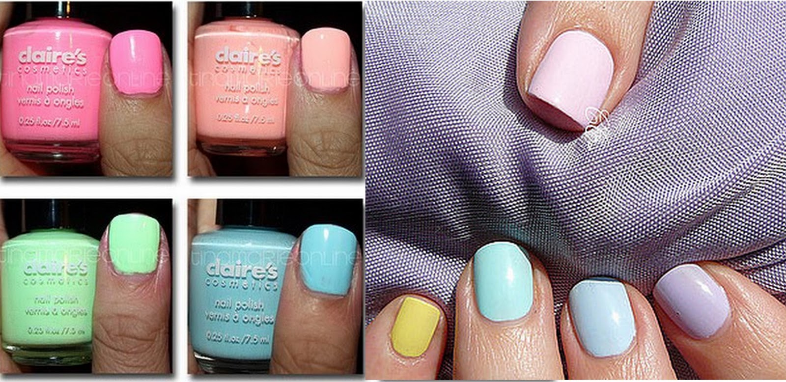 pastel nail color set