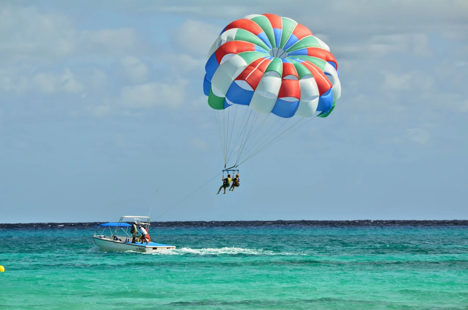 Parasailing in Cancun, Mexico