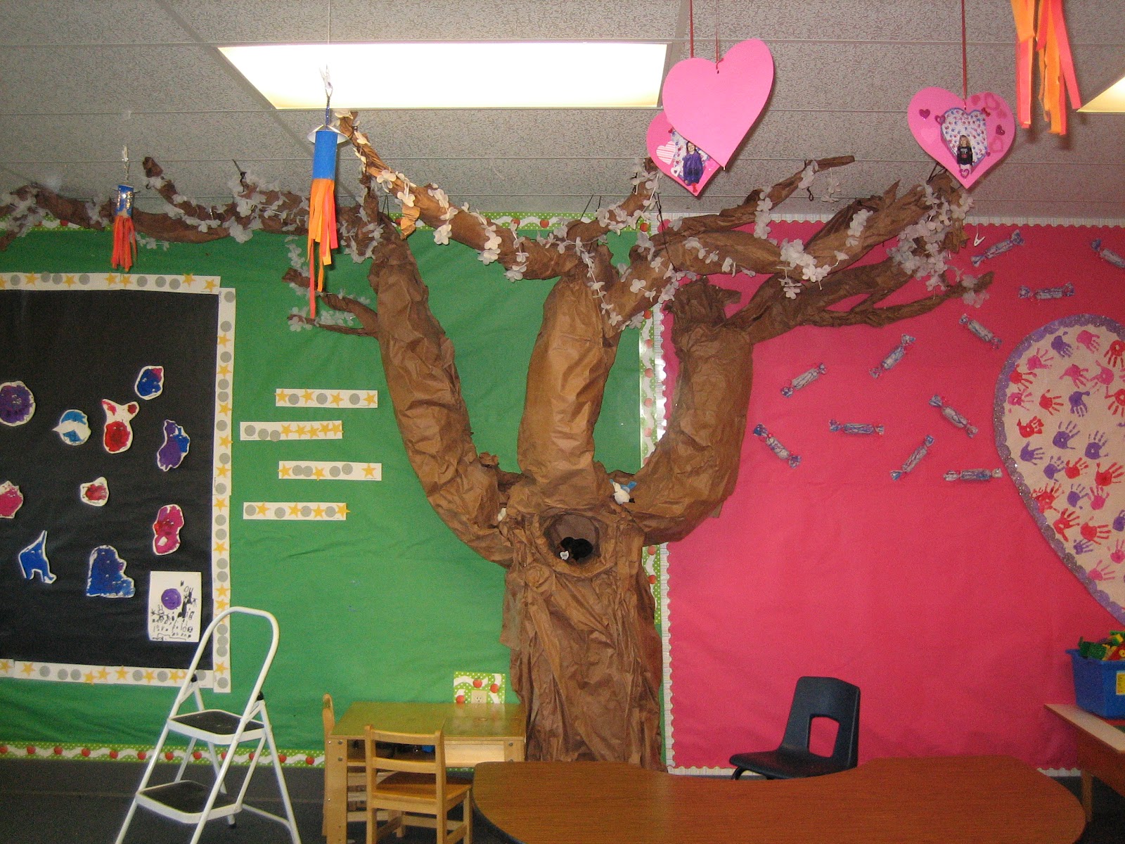 Teaching The Little People The Butcher Paper Classroom Tree in Spring