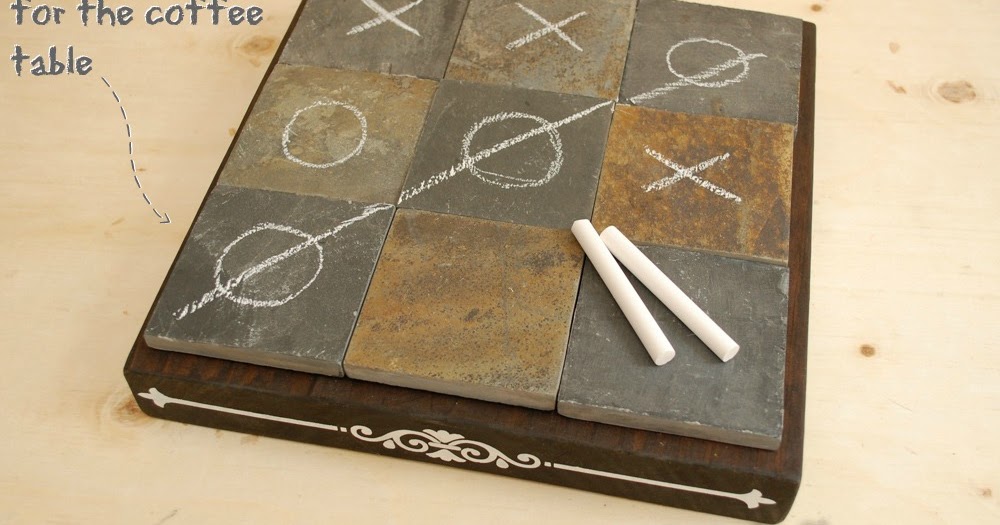 Someday Crafts Coffee Table Tic Tac Toe Board