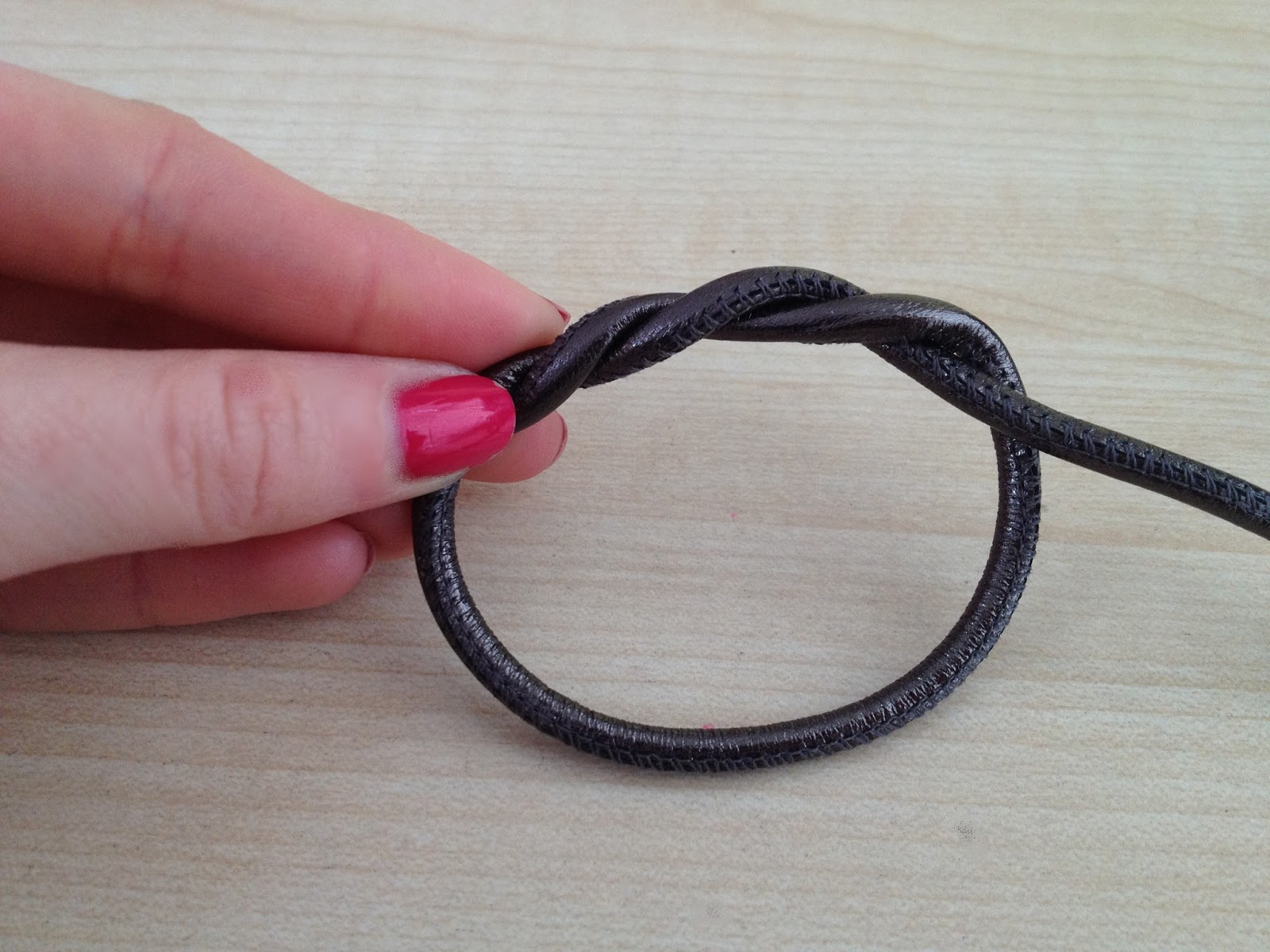 DIY Leather Knot Bracelet Fashion Party blog