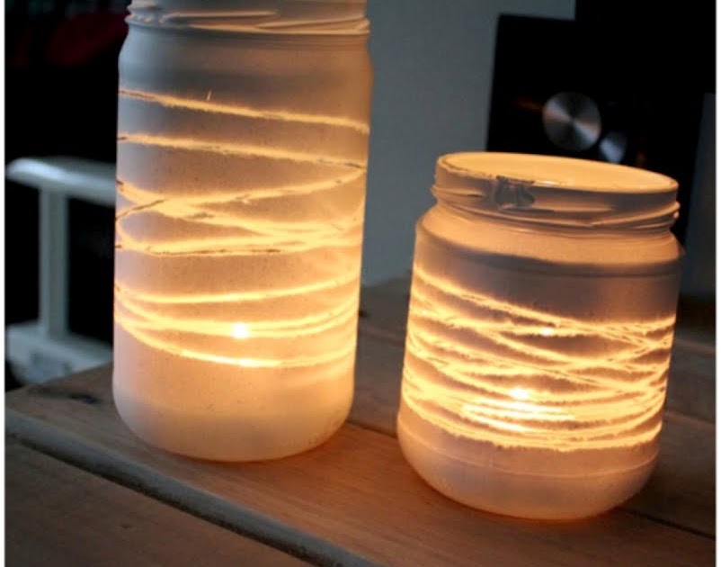 zafirenia DIY Yarn Wrapped Candle Jars