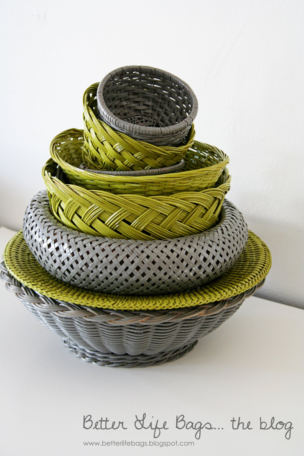Better Life Blog Basket Design {Painted Baskets with Kryon Dual Spray