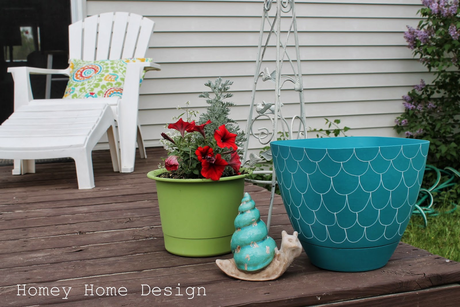 homey home design Fish Scale Flower Pots