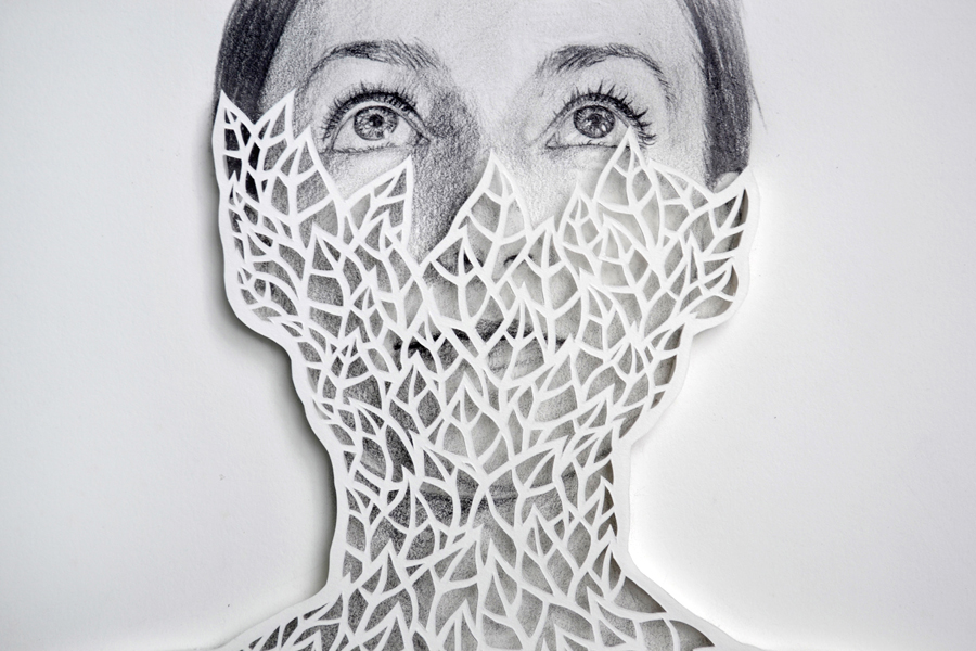 Heather Clements Art Veil A Paper Cut AND a Drawing!