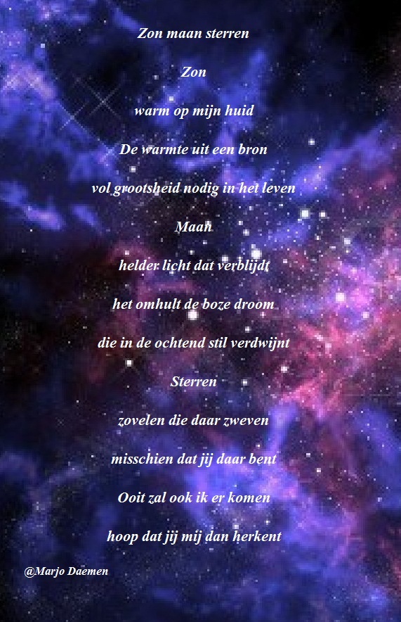 Gedichtje Zon Maan Sterren