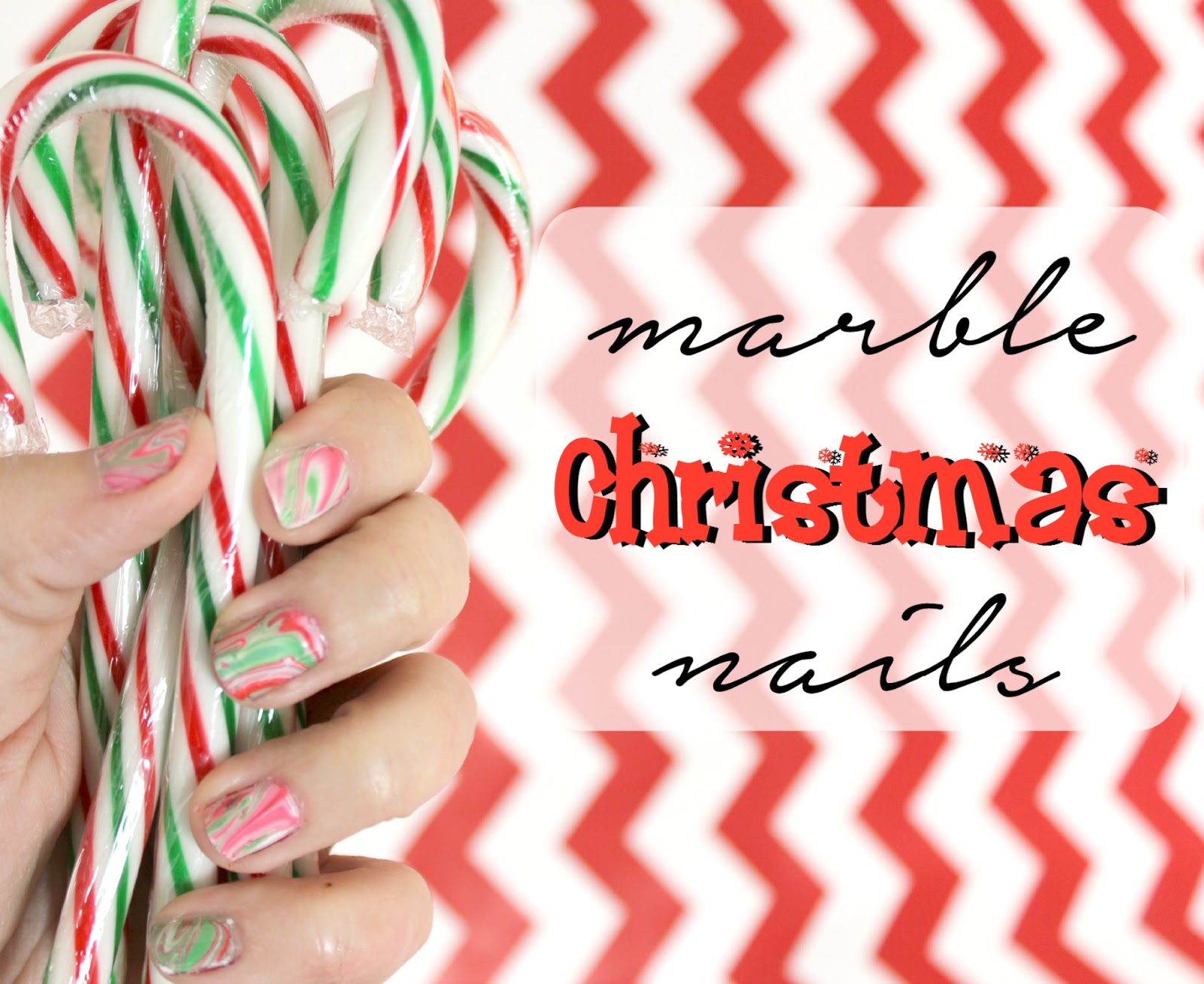 Elle Sees Beauty Blogger in Atlanta How To Marble Christmas Nails
