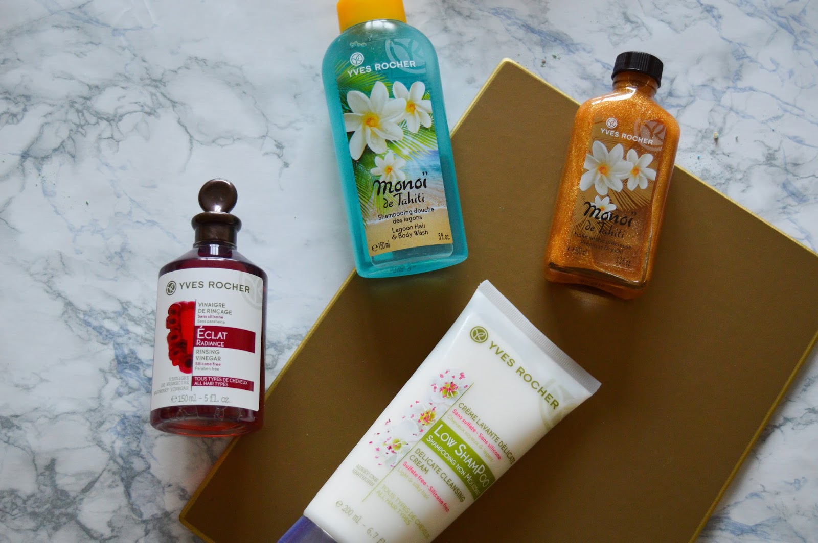 NEW IN Yves Rocher Summer Collection Lagoon Hair and Body Wash, Precious Dry Oil, Low Shampoo