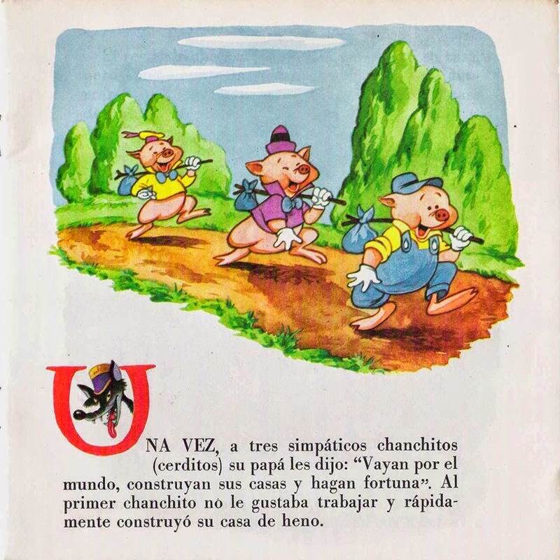 Cuentos infantiles: Los tres cerditos. Cuento ilustrado.