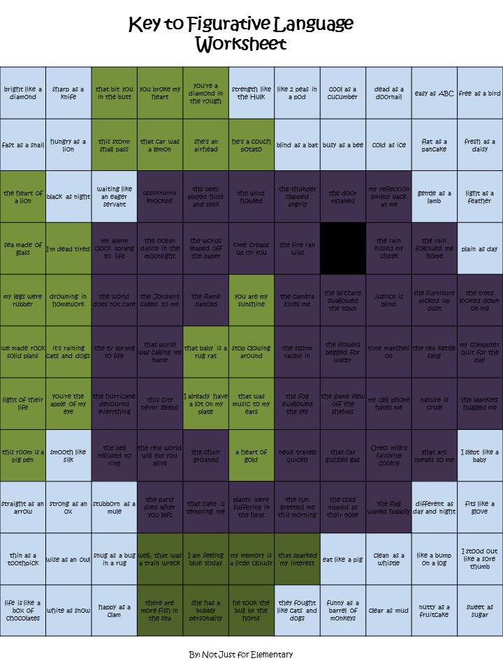 Not Just for Elementary Figurative Language Hidden Pictures