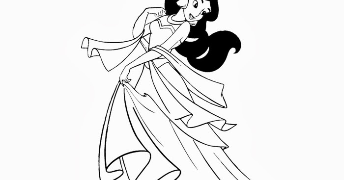 Disney princess Jasmine coloring page | Free Coloring Pages and