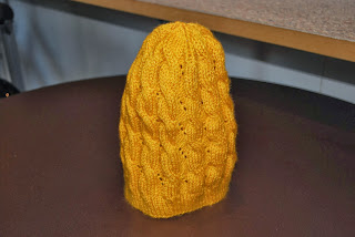 Bonnet tricot Hermione moutarde phildar