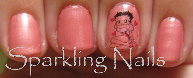 6. Red and Black Betty Boop Acrylic Nails - wide 3
