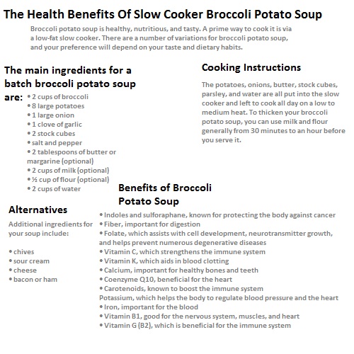 The Health Benefits Of Slow Cooker Broccoli Potato Soup Best1