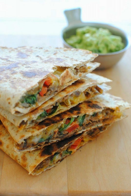 Slow Cooker Chipotle Steak Quesadillas from Bev Cooks Slow Cooker or