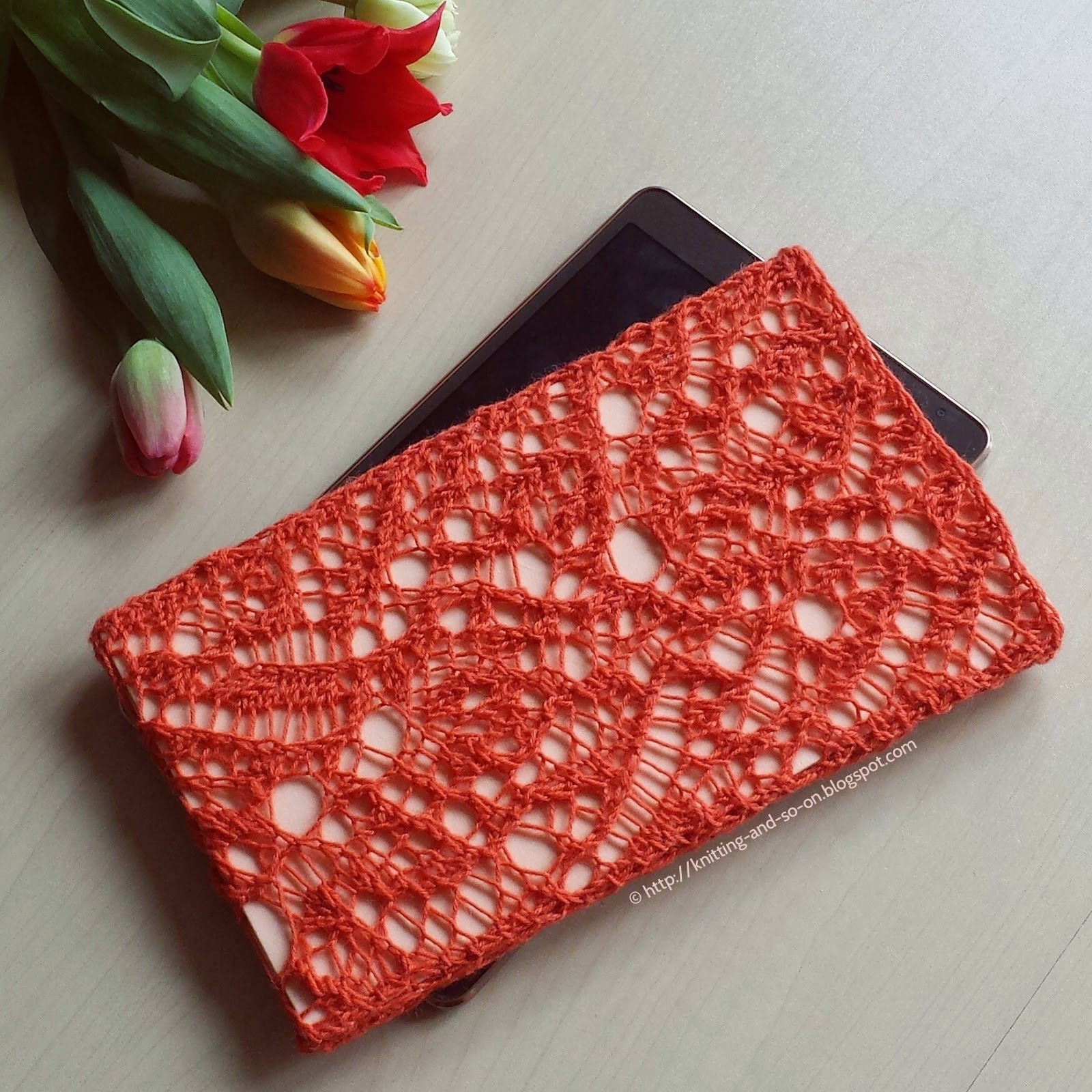Knitting and so on Lacy EBook or Tablet Sleeve