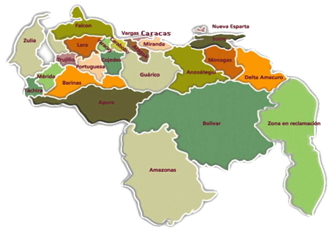 Venezuela Mapa Regiones