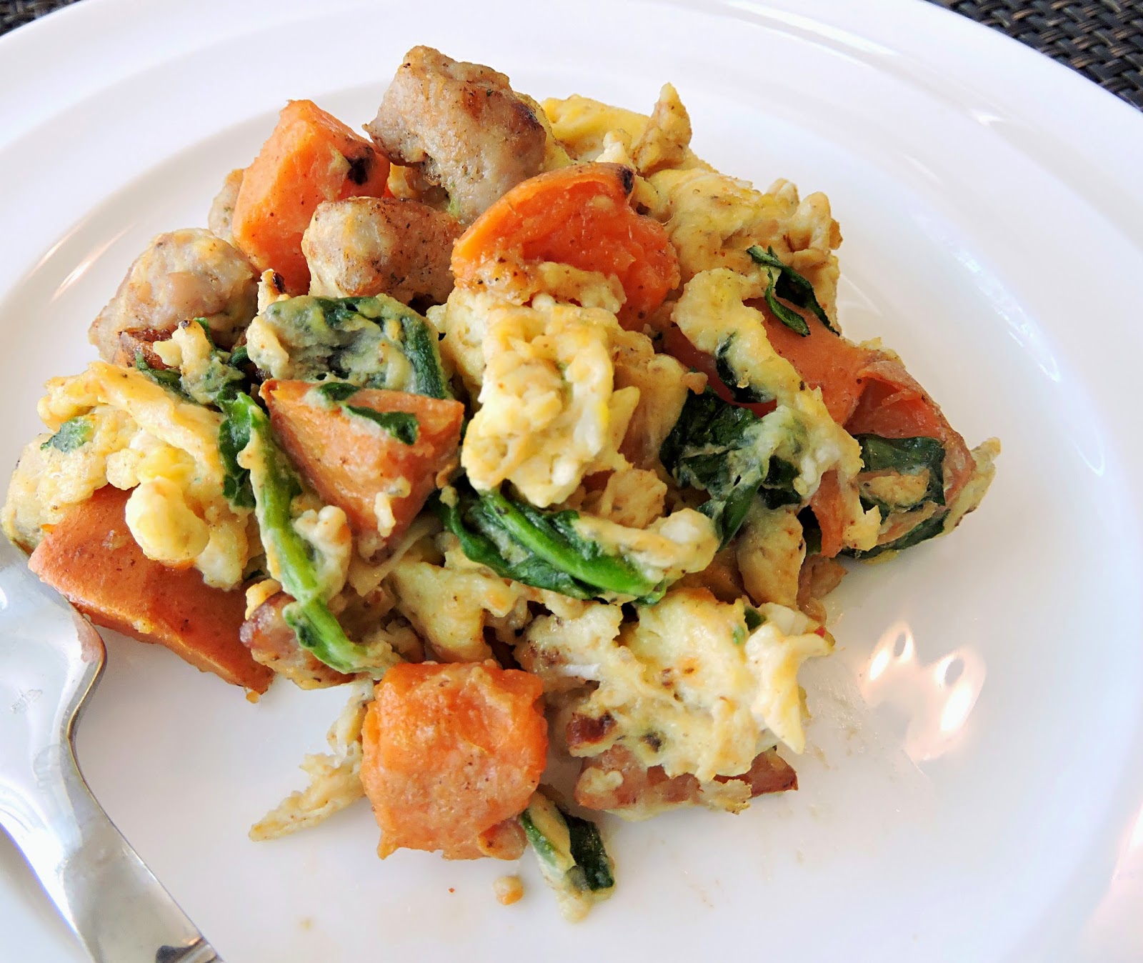Just Jessie B Sausage & Sweet Potato Breakfast Scramble