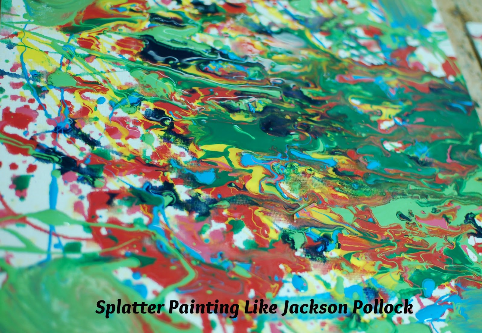 Sunnyside Art House Splatter Painting like Jackson Pollock