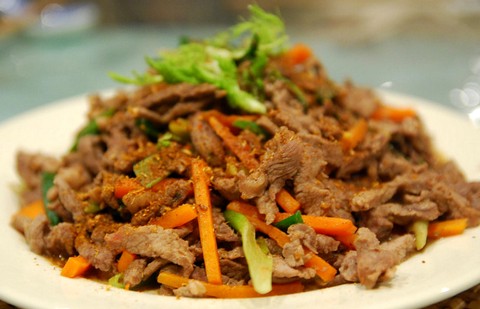 Tender and juicy lamb strips