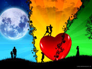 guy carrying a girl with love in pick heart and background loving couples love wallpaper
