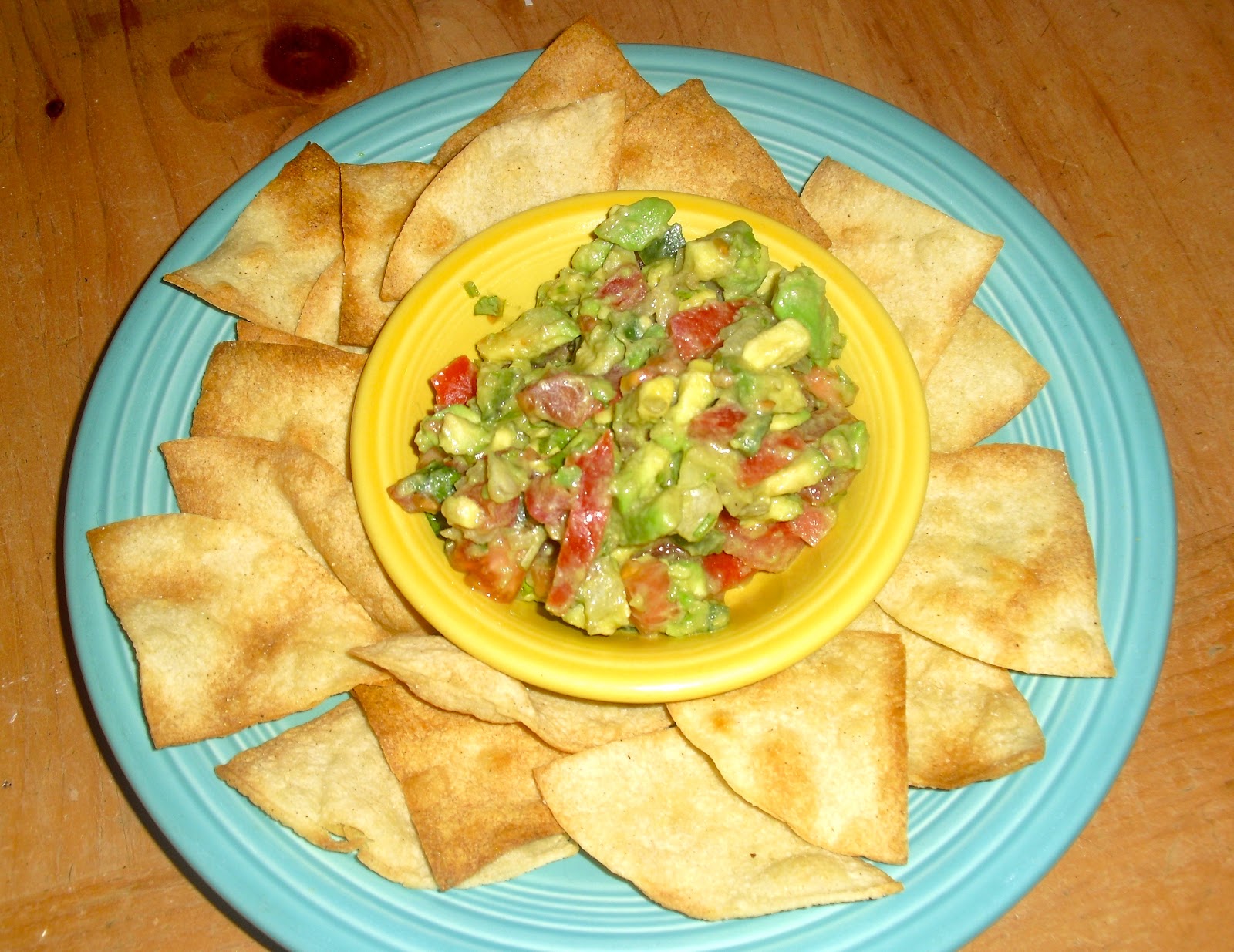 The Glitter Paiges Guacamole Pico de Gallo and Homemade Chips