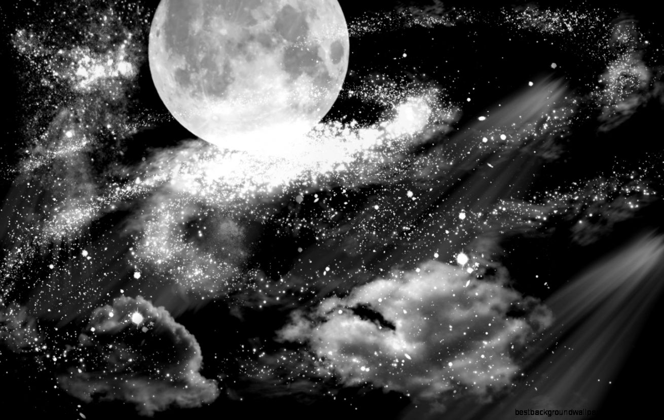 Moon And Stars Wallpaper Best Background Wallpaper