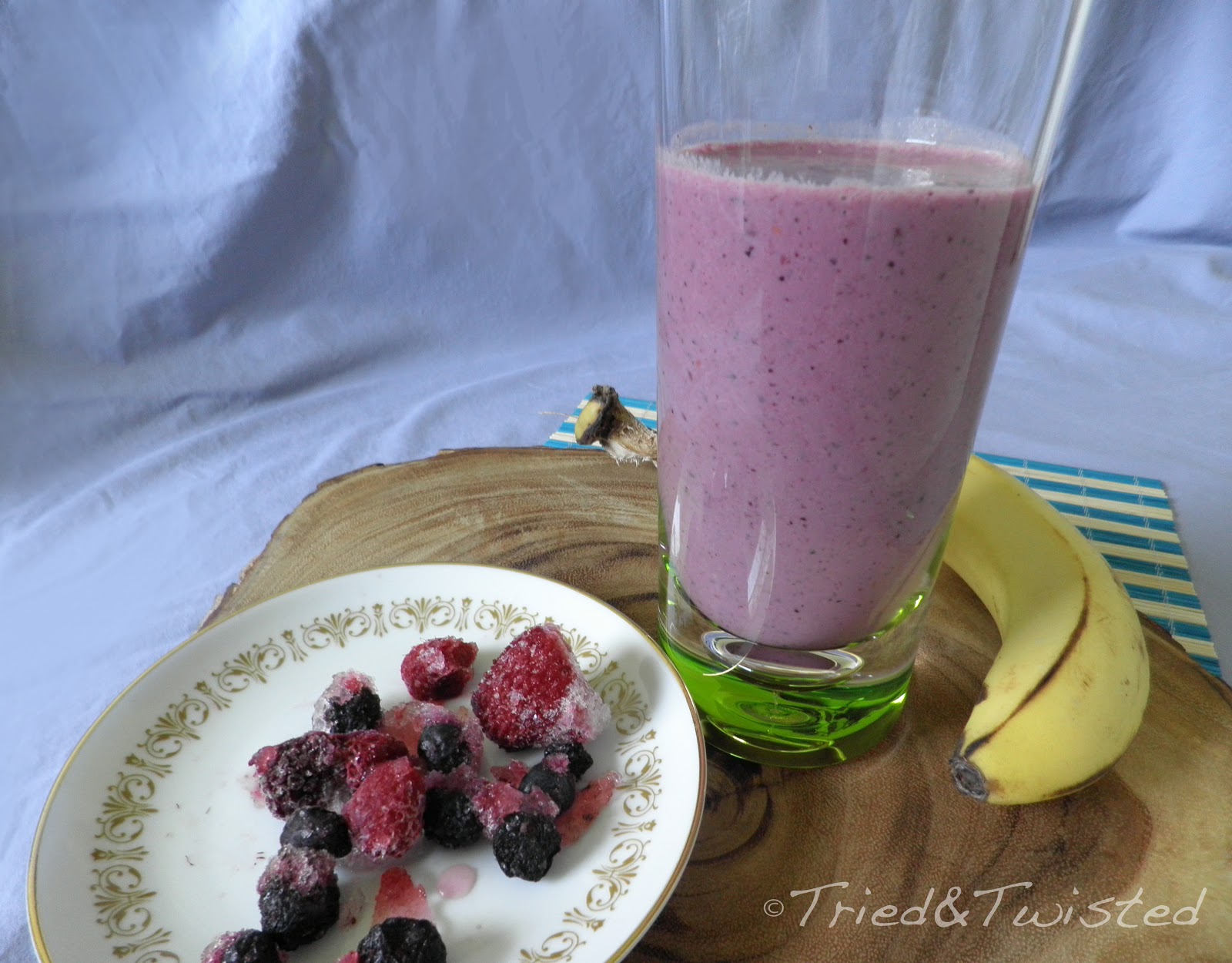 Tried and Twisted Frozen Mixed Berry Smoothie
