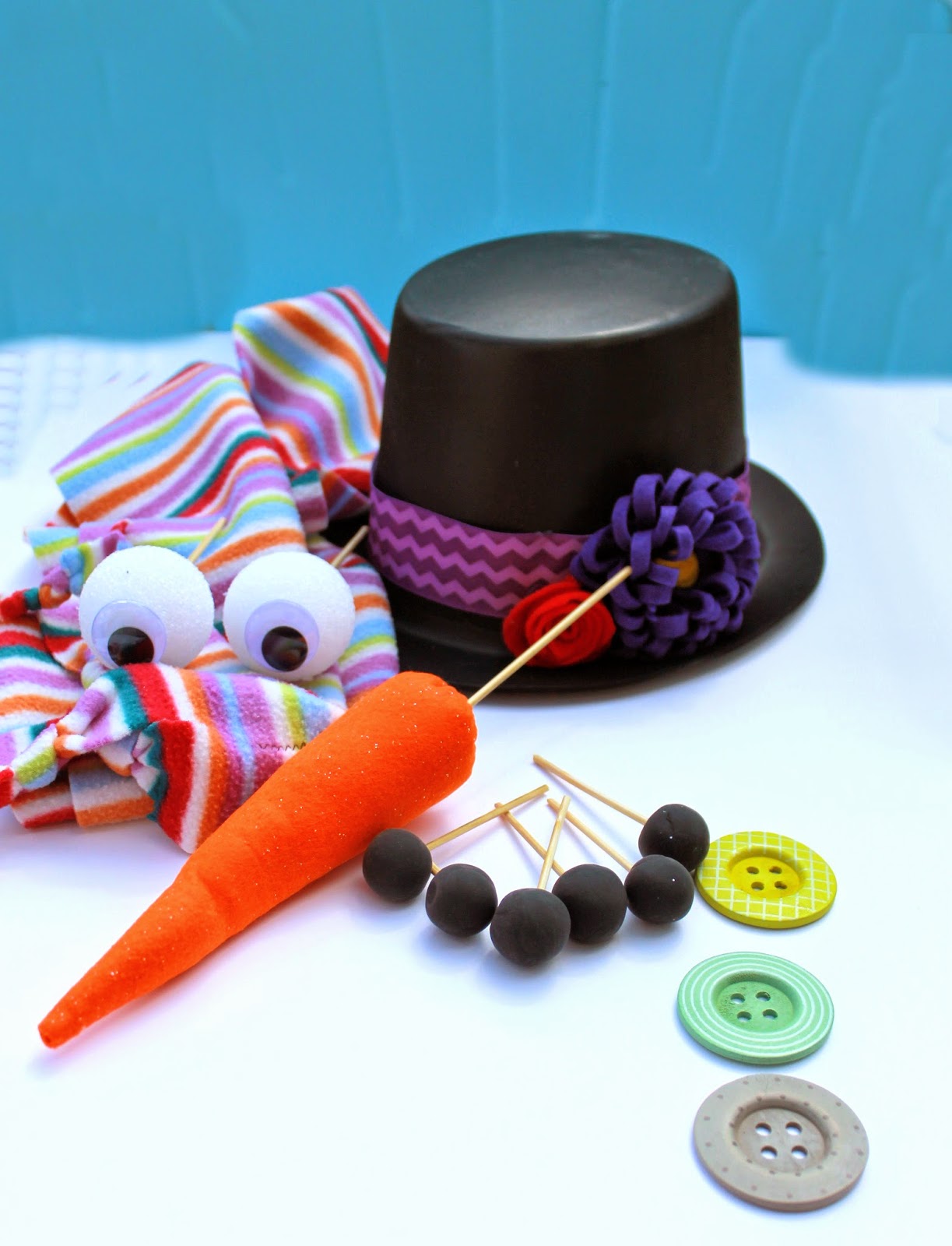 Just Add Snow Snowman Making Kit With Carrot Nose Scarf Hat Eye
