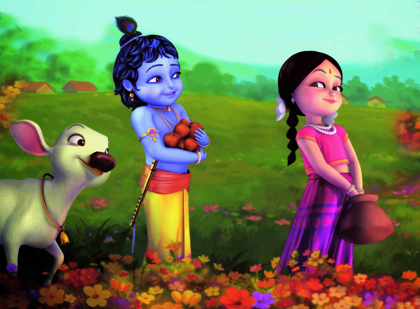 Disney HD Wallpapers: Disney Cartoon Little Krishna HD Wallpapers