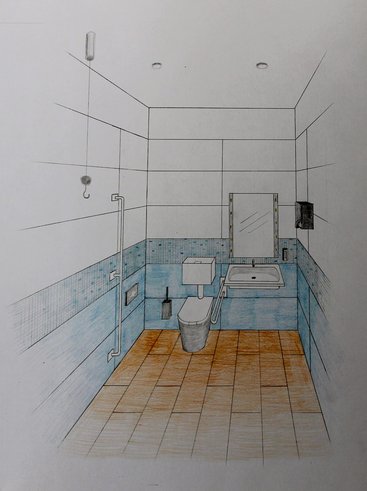 Bagno Interno Di Prospettiva Di Schizzo Interior Design In Bianco E Nero Illustrazione Di Stock Illustrazione Di Domestico Corridoio 77060416