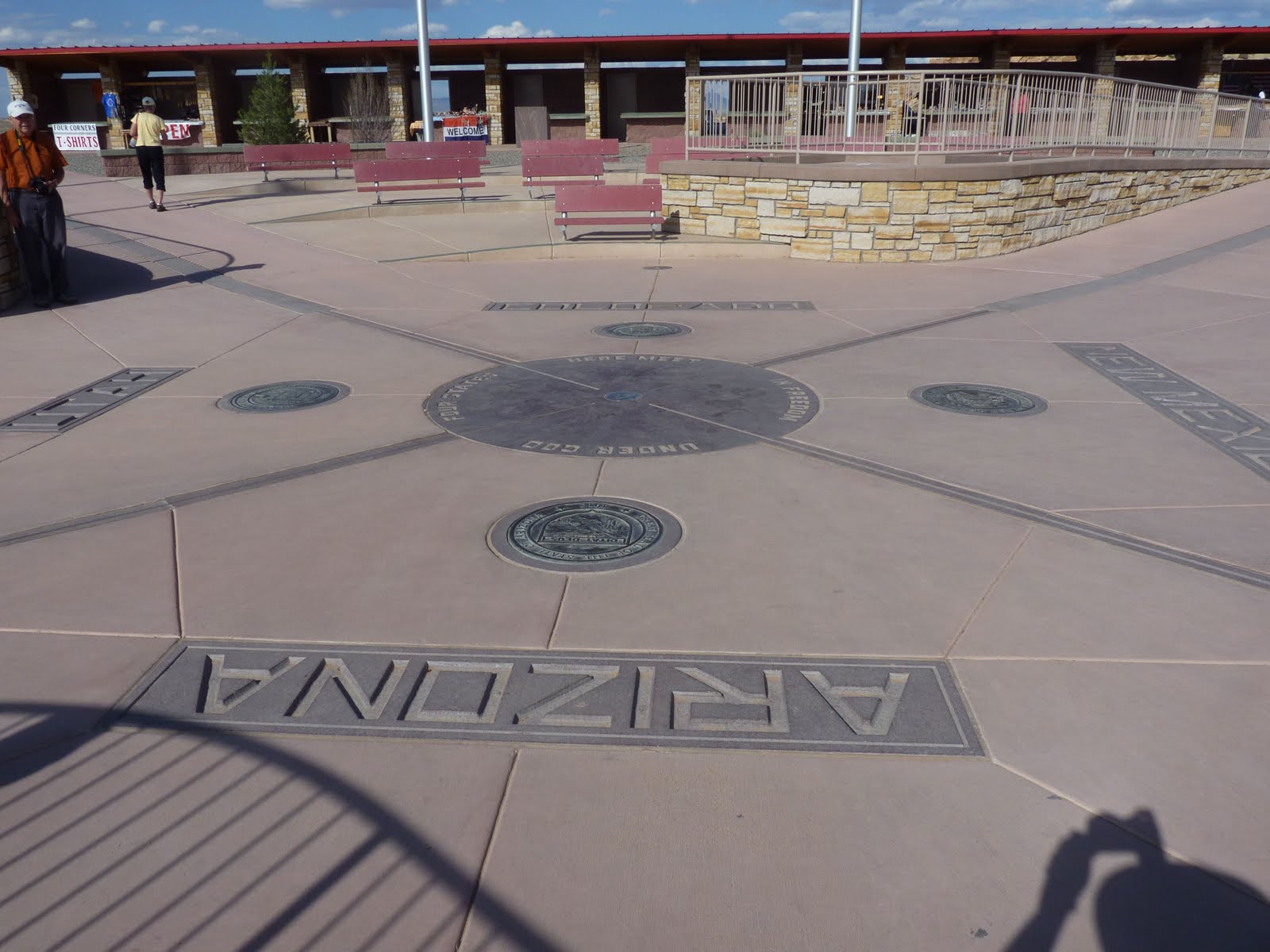 Deb & Jim's winter sanity blog Four Corners' Monument
