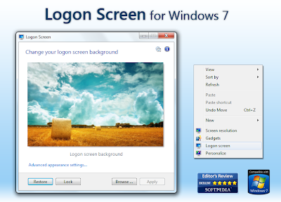 Logon Screen 2.54 Windows 7 ~ Size 2MB