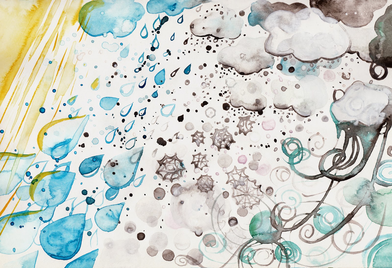 Sketch a Day 26 - Weather - Our Changing Climate - 40 Minute Watercolour http://hannahredden.blogspot.co.uk/