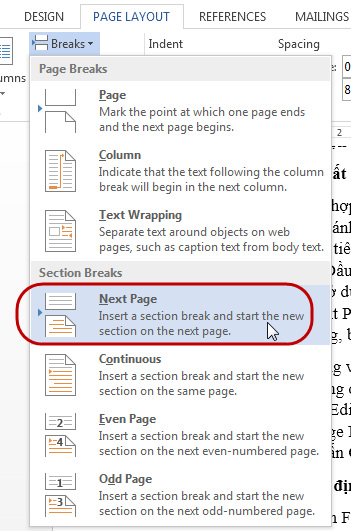Tùy biến đánh số trang trong Word 2013 Đánh số trang linh hoạt trong Word 2013