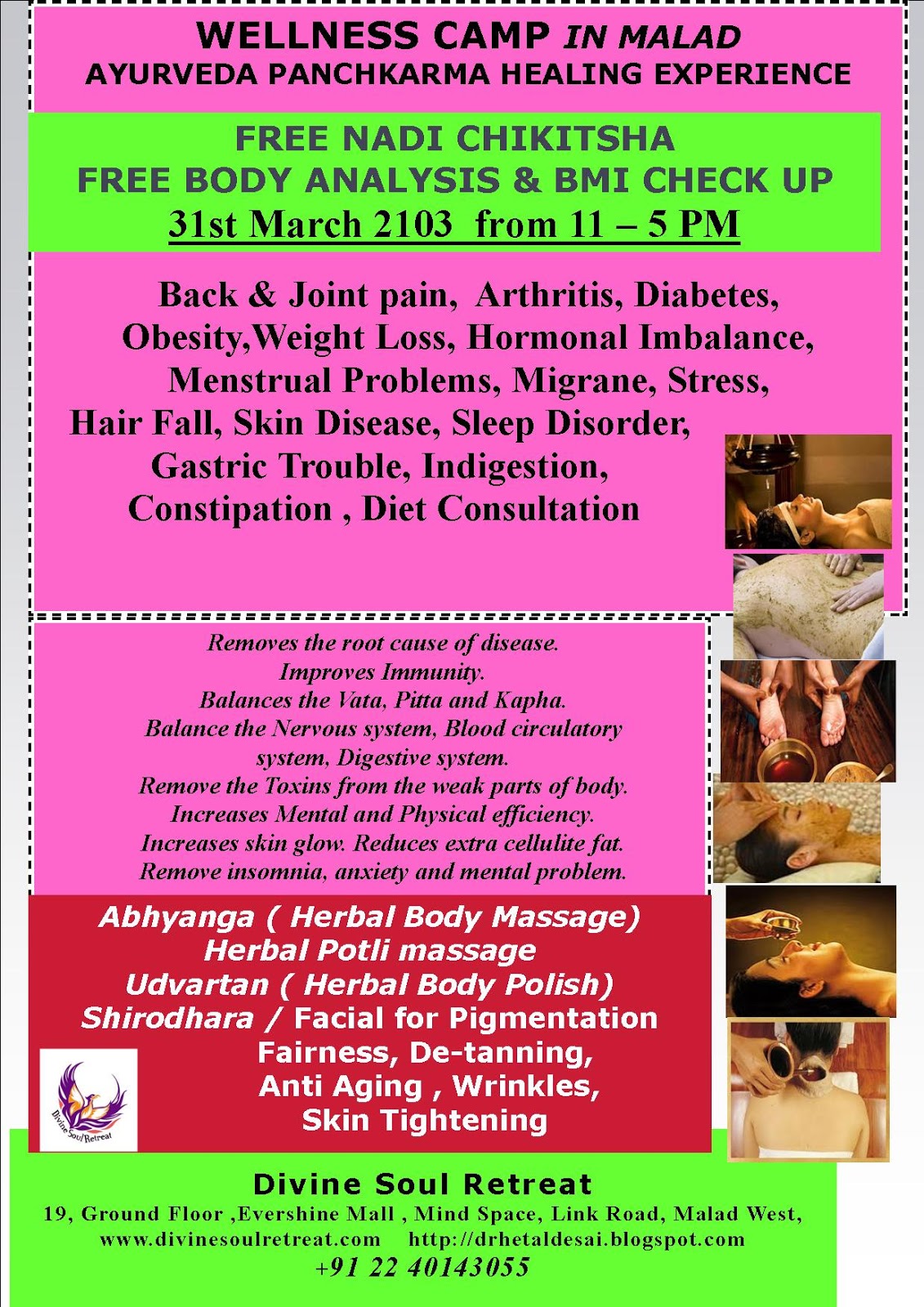 Hetal Desai Wellness Camp Ayurveda Panchkarma healing camp
