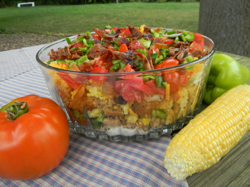 Home Joys BaconTomato Cornbread Salad