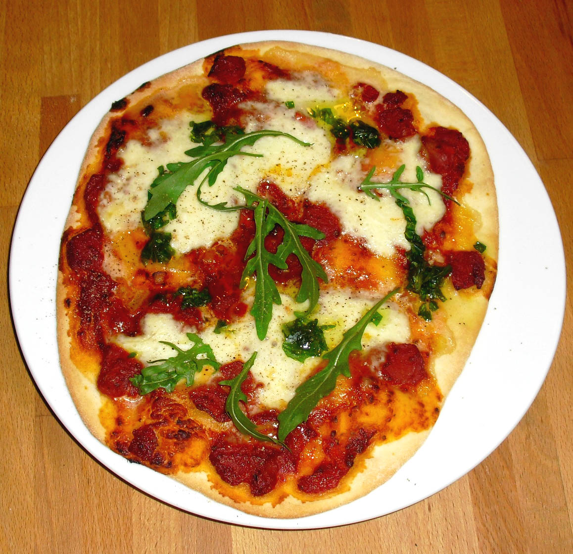 Pizza Margherita Con Rucola S Kuche