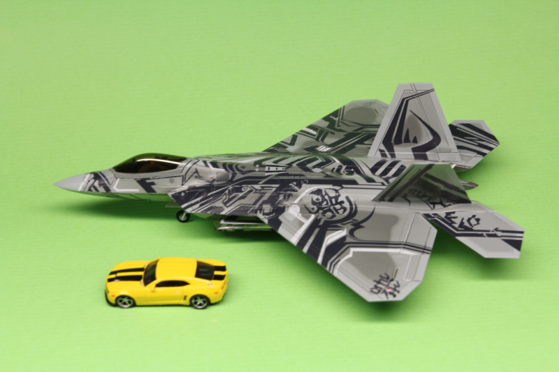 Tony的模型窩: 1/144 TOMYTEC 技MIX F-22 變形金剛2 塗裝組裝完成