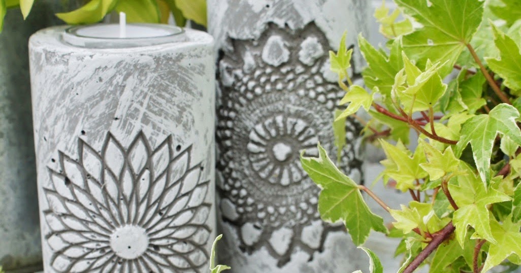 Smillas Wohngefühl: DIY: concrete candle holder / Kerzenständer aus Zement