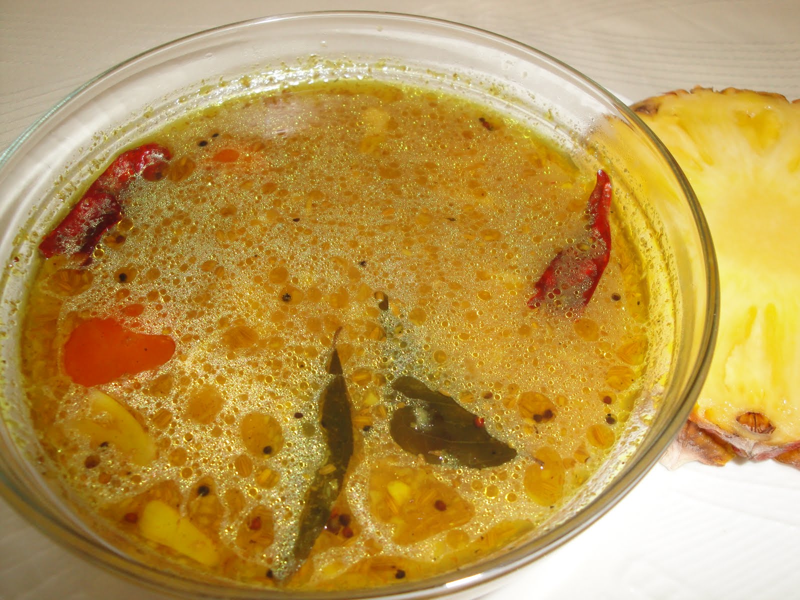 Food and Taste Pineapple Rasam Kaithachakka Rasam Tamil kerala Recipe